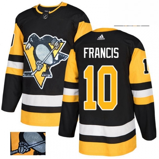 Mens Adidas Pittsburgh Penguins 10 Ron Francis Authentic Black Fashion Gold NHL Jersey Mens Adidas Pittsburgh Penguins 10 Ron Francis Authentic Black Fashion Gold NHL Jersey