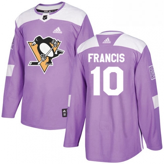 Mens Adidas Pittsburgh Penguins 10 Ron Francis Authentic Purple Fights Cancer Practice NHL Jersey Mens Adidas Pittsburgh Penguins 10 Ron Francis Authentic Purple Fights Cancer Practice NHL Jersey