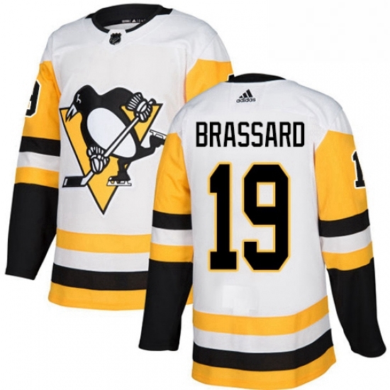 Mens Adidas Pittsburgh Penguins 19 Derick Brassard Authentic White Away NHL Jersey Mens Adidas Pittsburgh Penguins 19 Derick Brassard Authentic White Away NHL Jersey