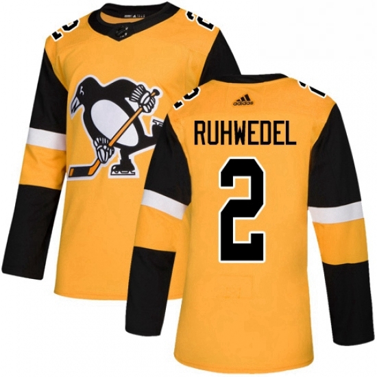 Mens Adidas Pittsburgh Penguins 2 Chad Ruhwedel Premier Gold Alternate NHL Jersey Mens Adidas Pittsburgh Penguins 2 Chad Ruhwedel Premier Gold Alternate NHL Jersey