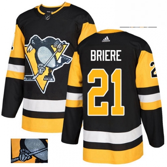 Mens Adidas Pittsburgh Penguins 21 Michel Briere Authentic Black Fashion Gold NHL Jersey Mens Adidas Pittsburgh Penguins 21 Michel Briere Authentic Black Fashion Gold NHL Jersey