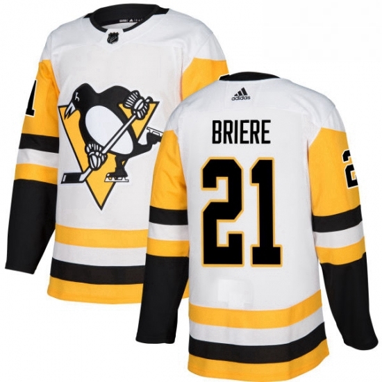 Mens Adidas Pittsburgh Penguins 21 Michel Briere Authentic White Away NHL Jersey Mens Adidas Pittsburgh Penguins 21 Michel Briere Authentic White Away NHL Jersey