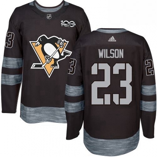 Mens Adidas Pittsburgh Penguins 23 Scott Wilson Authentic Black 1917 2017 100th Anniversary NHL Jersey Mens Adidas Pittsburgh Penguins 23 Scott Wilson Authentic Black 1917 2017 100th Anniversary NHL Jersey