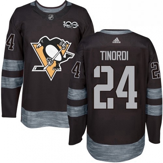 Mens Adidas Pittsburgh Penguins 24 Jarred Tinordi Authentic Black 1917 2017 100th Anniversary NHL Jersey Mens Adidas Pittsburgh Penguins 24 Jarred Tinordi Authentic Black 1917 2017 100th Anniversary NHL Jersey