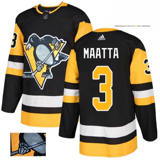 Mens Adidas Pittsburgh Penguins 3 Olli Maatta Authentic Black Fashion Gold NHL Jersey Mens Adidas Pittsburgh Penguins 3 Olli Maatta Authentic Black Fashion Gold NHL Jersey