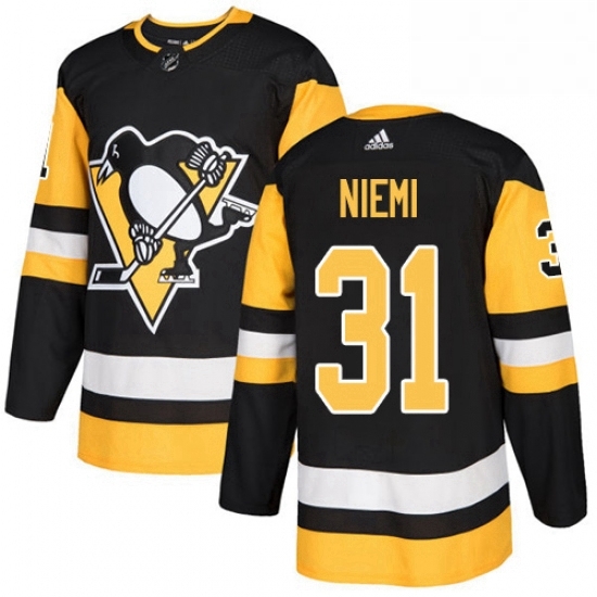 Mens Adidas Pittsburgh Penguins 31 Antti Niemi Premier Black Home NHL Jersey Mens Adidas Pittsburgh Penguins 31 Antti Niemi Premier Black Home NHL Jersey