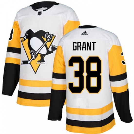 Mens Adidas Pittsburgh Penguins 38 Derek Grant Authentic White Away NHL Jersey Mens Adidas Pittsburgh Penguins 38 Derek Grant Authentic White Away NHL Jersey