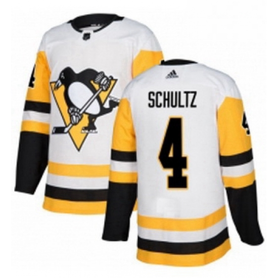 Mens Adidas Pittsburgh Penguins 4 Justin Schultz Authentic White Away NHL Jersey Mens Adidas Pittsburgh Penguins 4 Justin Schultz Authentic White Away NHL Jersey