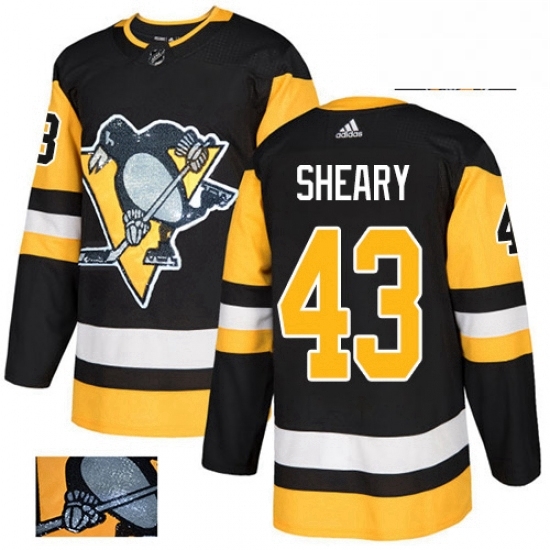 Mens Adidas Pittsburgh Penguins 43 Conor Sheary Authentic Black Fashion Gold NHL Jersey Mens Adidas Pittsburgh Penguins 43 Conor Sheary Authentic Black Fashion Gold NHL Jersey