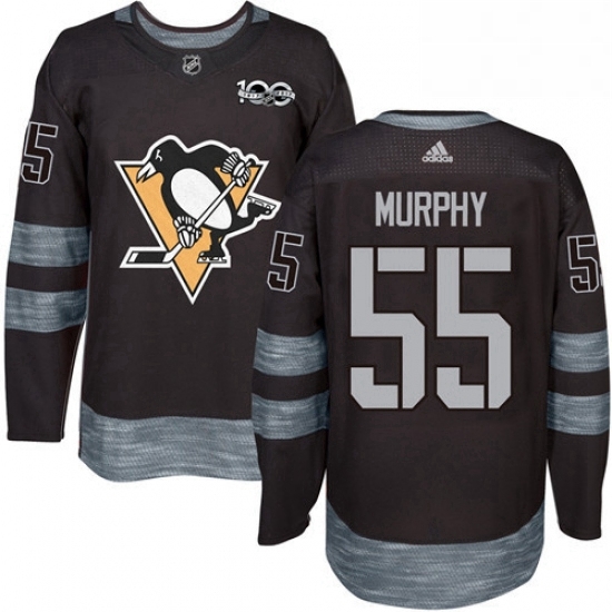 Mens Adidas Pittsburgh Penguins 55 Larry Murphy Authentic Black 1917 2017 100th Anniversary NHL Jersey Mens Adidas Pittsburgh Penguins 55 Larry Murphy Authentic Black 1917 2017 100th Anniversary NHL Jersey