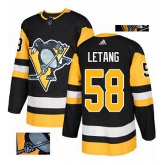 Mens Adidas Pittsburgh Penguins 58 Kris Letang Authentic Black Fashion Gold NHL Jersey Mens Adidas Pittsburgh Penguins 58 Kris Letang Authentic Black Fashion Gold NHL Jersey