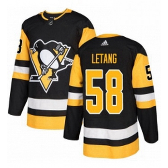 Mens Adidas Pittsburgh Penguins 58 Kris Letang Authentic Black Home NHL Jersey Mens Adidas Pittsburgh Penguins 58 Kris Letang Authentic Black Home NHL Jersey