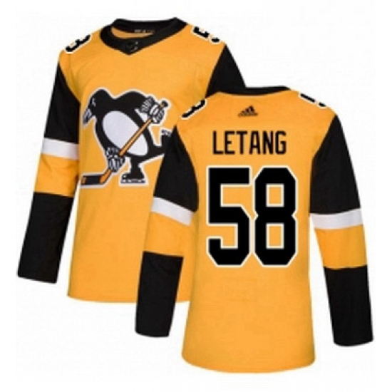 Mens Adidas Pittsburgh Penguins 58 Kris Letang Premier Gold Alternate NHL Jersey Mens Adidas Pittsburgh Penguins 58 Kris Letang Premier Gold Alternate NHL Jersey