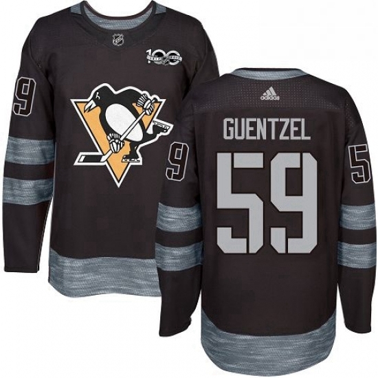Mens Adidas Pittsburgh Penguins 59 Jake Guentzel Authentic Black 1917 2017 100th Anniversary NHL Jersey Mens Adidas Pittsburgh Penguins 59 Jake Guentzel Authentic Black 1917 2017 100th Anniversary NHL Jersey