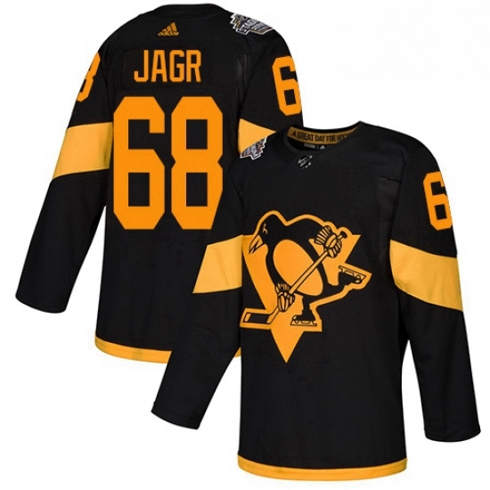 Mens Adidas Pittsburgh Penguins 68 Jaromir Jagr Black Authentic 2019 Stadium Series Stitched NHL Jersey Mens Adidas Pittsburgh Penguins 68 Jaromir Jagr Black Authentic 2019 Stadium Series Stitched NHL Jersey