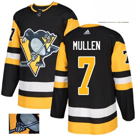 Mens Adidas Pittsburgh Penguins 7 Joe Mullen Authentic Black Fashion Gold NHL Jersey Mens Adidas Pittsburgh Penguins 7 Joe Mullen Authentic Black Fashion Gold NHL Jersey