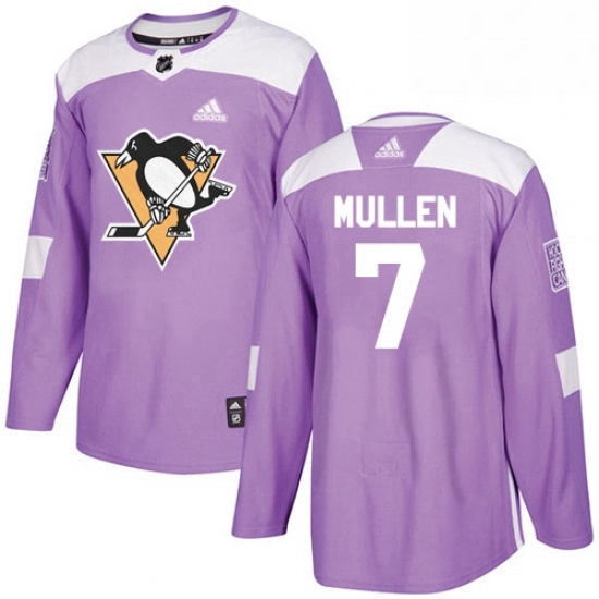 Mens Adidas Pittsburgh Penguins 7 Joe Mullen Authentic Purple Fights Cancer Practice NHL Jersey Mens Adidas Pittsburgh Penguins 7 Joe Mullen Authentic Purple Fights Cancer Practice NHL Jersey