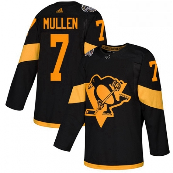 Mens Adidas Pittsburgh Penguins 7 Joe Mullen Black Authentic 2019 Stadium Series Stitched NHL Jersey Mens Adidas Pittsburgh Penguins 7 Joe Mullen Black Authentic 2019 Stadium Series Stitched NHL Jersey