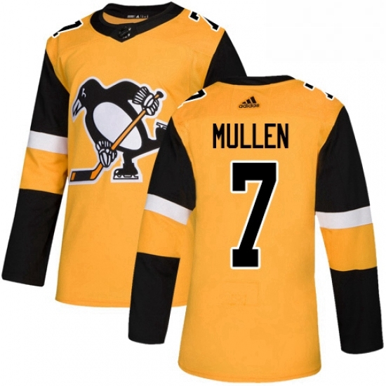 Mens Adidas Pittsburgh Penguins 7 Joe Mullen Premier Gold Alternate NHL Jersey Mens Adidas Pittsburgh Penguins 7 Joe Mullen Premier Gold Alternate NHL Jersey