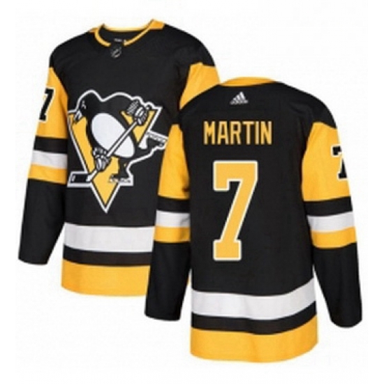 Mens Adidas Pittsburgh Penguins 7 Paul Martin Authentic Black Home NHL Jersey Mens Adidas Pittsburgh Penguins 7 Paul Martin Authentic Black Home NHL Jersey