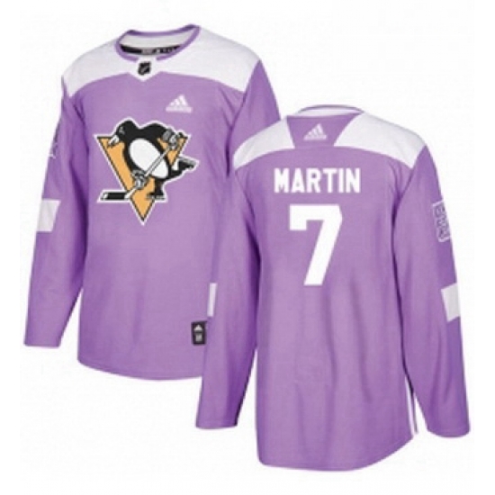Mens Adidas Pittsburgh Penguins 7 Paul Martin Authentic Purple Fights Cancer Practice NHL Jersey Mens Adidas Pittsburgh Penguins 7 Paul Martin Authentic Purple Fights Cancer Practice NHL Jersey
