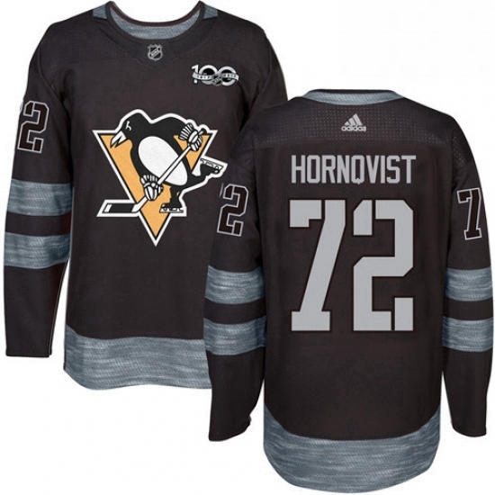 Mens Adidas Pittsburgh Penguins 72 Patric Hornqvist Authentic Black 1917 2017 100th Anniversary NHL Jersey Mens Adidas Pittsburgh Penguins 72 Patric Hornqvist Authentic Black 1917 2017 100th Anniversary NHL Jersey
