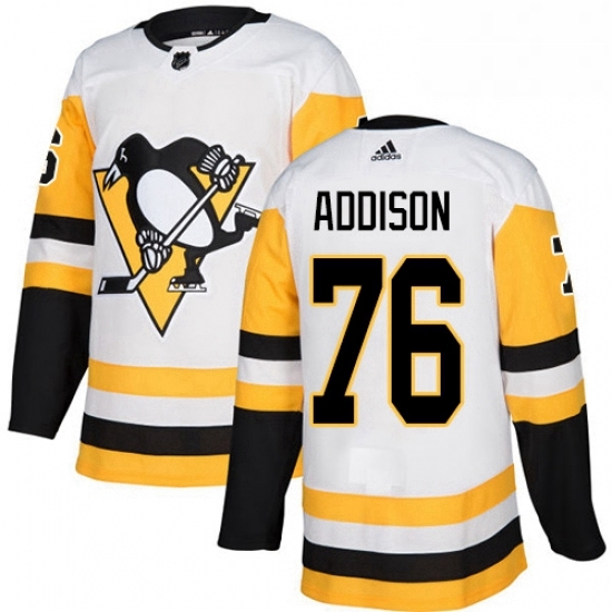 Mens Adidas Pittsburgh Penguins 76 Calen Addison Authentic White Away NHL Jersey Mens Adidas Pittsburgh Penguins 76 Calen Addison Authentic White Away NHL Jersey