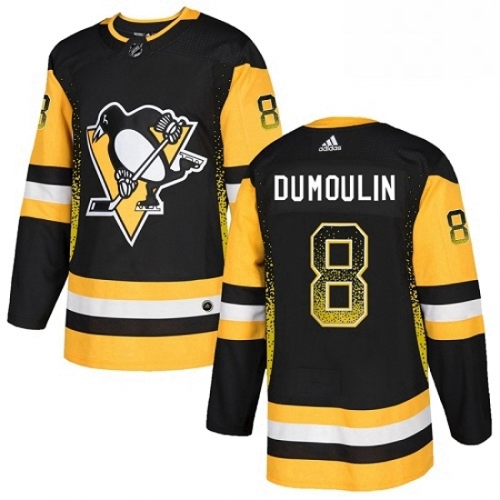Mens Adidas Pittsburgh Penguins 8 Brian Dumoulin Authentic Black Drift Fashion NHL Jersey Mens Adidas Pittsburgh Penguins 8 Brian Dumoulin Authentic Black Drift Fashion NHL Jersey