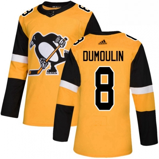 Mens Adidas Pittsburgh Penguins 8 Brian Dumoulin Premier Gold Alternate NHL Jersey Mens Adidas Pittsburgh Penguins 8 Brian Dumoulin Premier Gold Alternate NHL Jersey