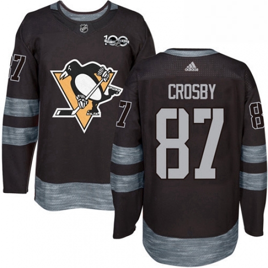 Mens Adidas Pittsburgh Penguins 87 Sidney Crosby Authentic Black 1917 2017 100th Anniversary NHL Jersey Mens Adidas Pittsburgh Penguins 87 Sidney Crosby Authentic Black 1917 2017 100th Anniversary NHL Jersey