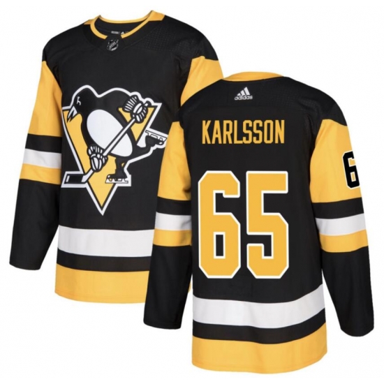 Men's Pittsburgh Penguins Erik Karlsson #65 Black Stitched Adidas NHL Jersey Men's Pittsburgh Penguins Erik Karlsson #65 Black Stitched Adidas NHL Jersey