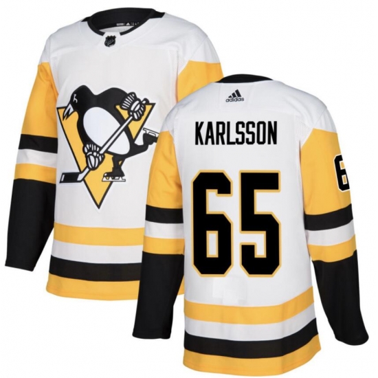 Men's Pittsburgh Penguins Erik Karlsson #65 White Stitched Adidas NHL Jersey Men's Pittsburgh Penguins Erik Karlsson #65 White Stitched Adidas NHL Jersey