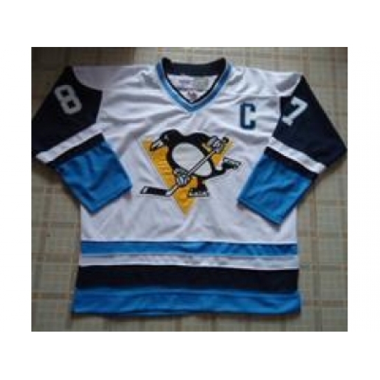 NHL Hockey Jerseys Pittsburgh Penguins #87 Sidney CROSBY white-blue NHL Hockey Jerseys Pittsburgh Penguins #87 Sidney CROSBY white-blue