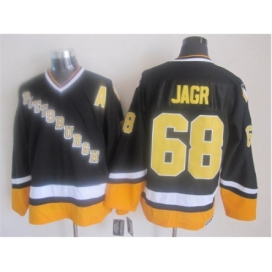 NHL Pittsburgh Penguins #68 jagr black-yellow jerseys NHL Pittsburgh Penguins #68 jagr black-yellow jerseys