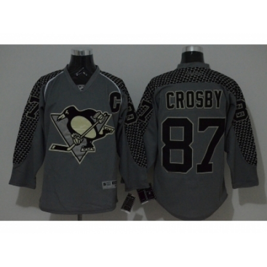NHL Pittsburgh Penguins #87 Sidney Crosby Charcoal Cross Check Fashion jerseys NHL Pittsburgh Penguins #87 Sidney Crosby Charcoal Cross Check Fashion jerseys