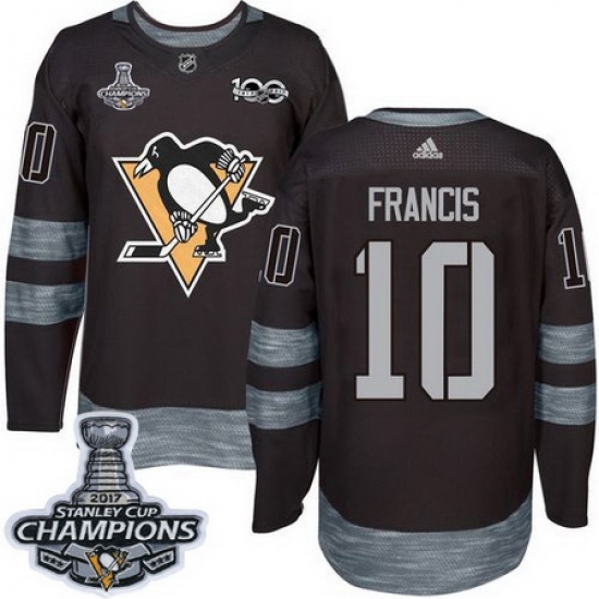 Penguins #10 Ron Francis Black 1917 2017 100th Anniversary Stanley Cup Finals Champions Stitched NHL Jersey Penguins #10 Ron Francis Black 1917 2017 100th Anniversary Stanley Cup Finals Champions Stitched NHL Jersey
