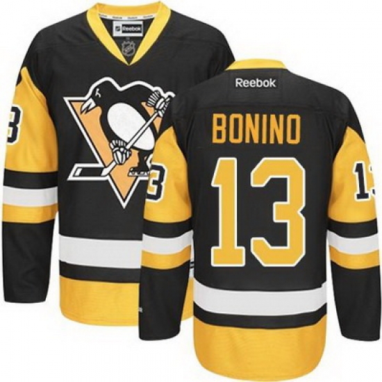 Penguins #13 Nick Bonino Black Alternate Stitched NHL Jersey Penguins #13 Nick Bonino Black Alternate Stitched NHL Jersey