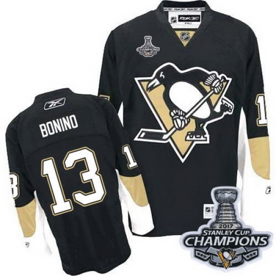 Penguins #13 Nick Bonino Black Home 2017 Stanley Cup Finals Champions Stitched NHL Jersey Penguins #13 Nick Bonino Black Home 2017 Stanley Cup Finals Champions Stitched NHL Jersey