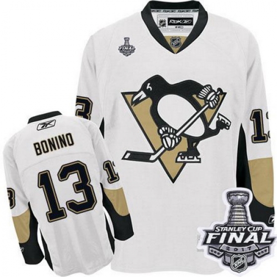 Penguins #13 Nick Bonino White 2017 Stanley Cup Final Patch Stitched NHL Jersey Penguins #13 Nick Bonino White 2017 Stanley Cup Final Patch Stitched NHL Jersey