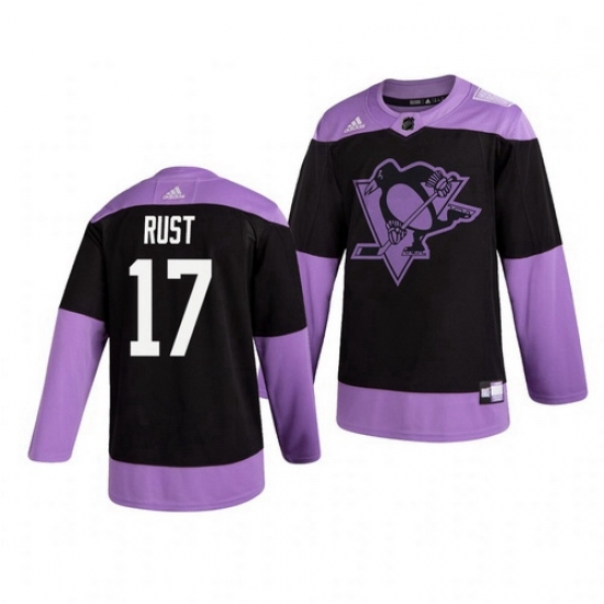 Penguins 17 Bryan Rust Black Purple Hockey Fights Cancer Adidas Jersey Penguins 17 Bryan Rust Black Purple Hockey Fights Cancer Adidas Jersey