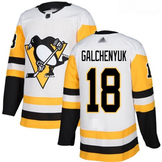 Penguins #18 Alex Galchenyuk White Road Authentic Stitched Hockey Jersey Penguins #18 Alex Galchenyuk White Road Authentic Stitched Hockey Jersey