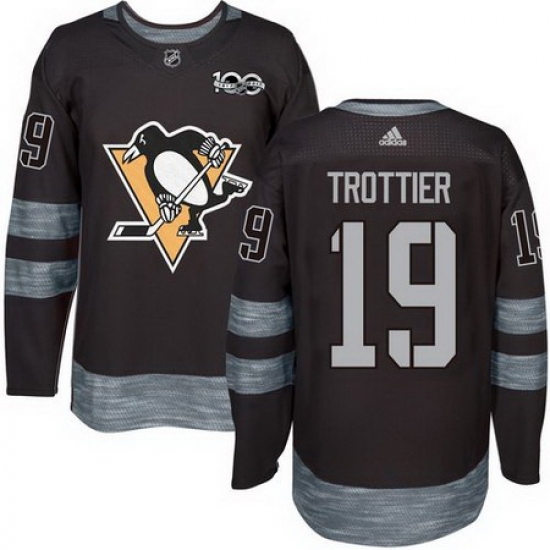 Penguins #19 Bryan Trottier Black 1917 2017 100th Anniversary Stitched NHL Jersey Penguins #19 Bryan Trottier Black 1917 2017 100th Anniversary Stitched NHL Jersey