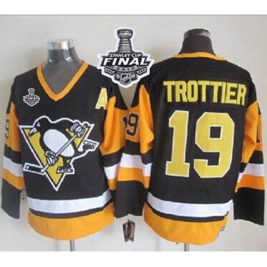 Penguins #19 Bryan Trottier Black CCM Throwback 2017 Stanley Cup Final Patch Stitched NHL Jersey Penguins #19 Bryan Trottier Black CCM Throwback 2017 Stanley Cup Final Patch Stitched NHL Jersey