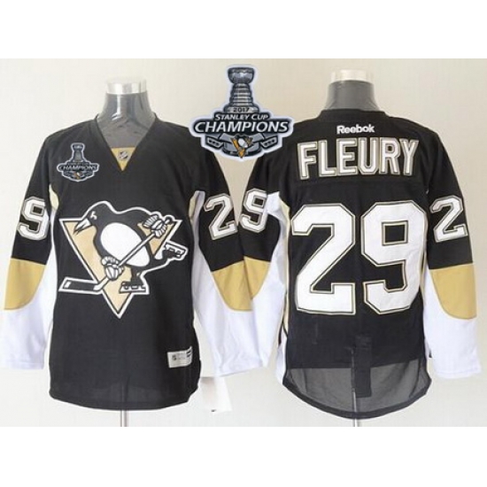Penguins #29 Andre Fleury Black 2017 Stanley Cup Finals Champions Stitched NHL Jersey Penguins #29 Andre Fleury Black 2017 Stanley Cup Finals Champions Stitched NHL Jersey