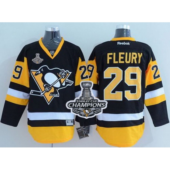 Penguins #29 Andre Fleury Black Alternate 2017 Stanley Cup Finals Champions Stitched NHL Jersey Penguins #29 Andre Fleury Black Alternate 2017 Stanley Cup Finals Champions Stitched NHL Jersey