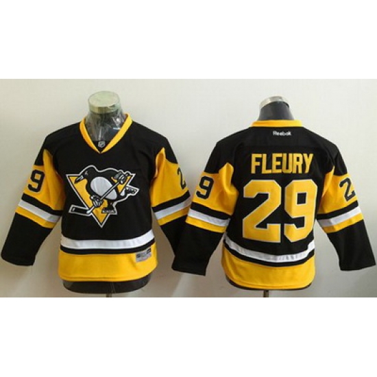 Penguins #29 Marc Andre Fleury Black Alternate Stitched Youth NHL Jersey Penguins #29 Marc Andre Fleury Black Alternate Stitched Youth NHL Jersey