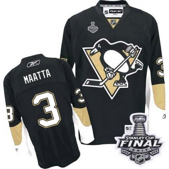 Penguins #3 Olli Maatta Black Home 2017 Stanley Cup Final Patch Stitched NHL Jersey Penguins #3 Olli Maatta Black Home 2017 Stanley Cup Final Patch Stitched NHL Jersey