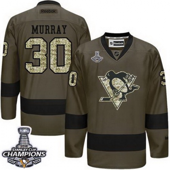 Penguins #30 Matt Murray Green Salute to Service 2017 Stanley Cup Final Patch Stitched NHL Jersey Penguins #30 Matt Murray Green Salute to Service 2017 Stanley Cup Final Patch Stitched NHL Jersey