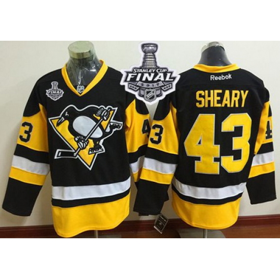 Penguins #43 Conor Sheary Black Alternate 2017 Stanley Cup Final Patch Stitched NHL Jersey Penguins #43 Conor Sheary Black Alternate 2017 Stanley Cup Final Patch Stitched NHL Jersey