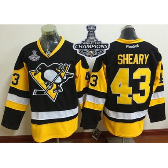 Penguins #43 Conor Sheary Black Alternate 2017 Stanley Cup Finals Champions Stitched NHL Jersey Penguins #43 Conor Sheary Black Alternate 2017 Stanley Cup Finals Champions Stitched NHL Jersey